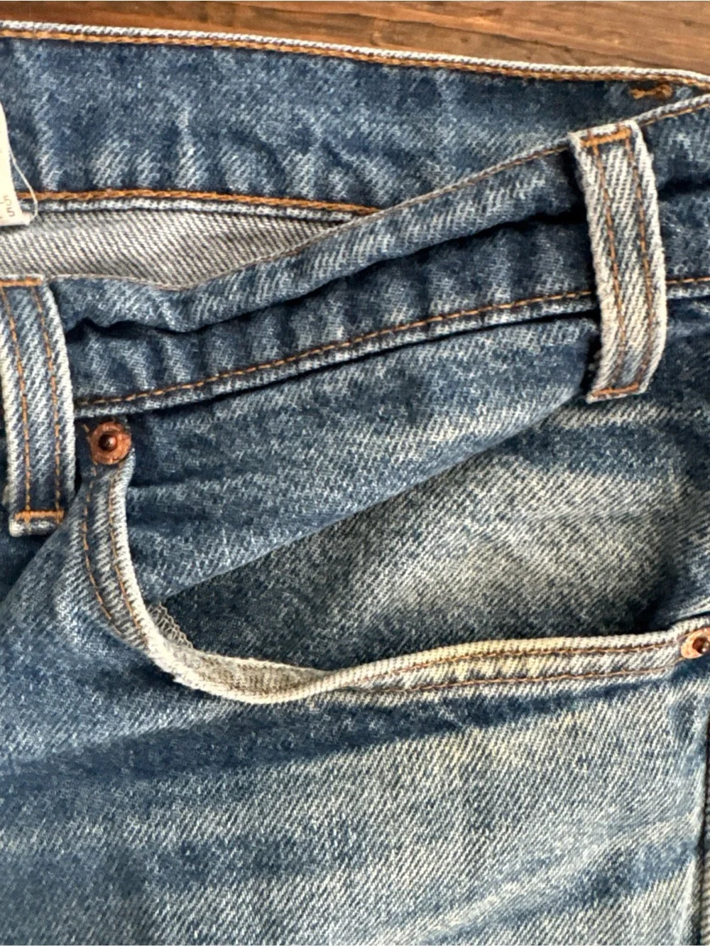 Levis 505 Men 40x30 Orange Tab Vintage Regular Fit Straight Leg Medium Wash Jean